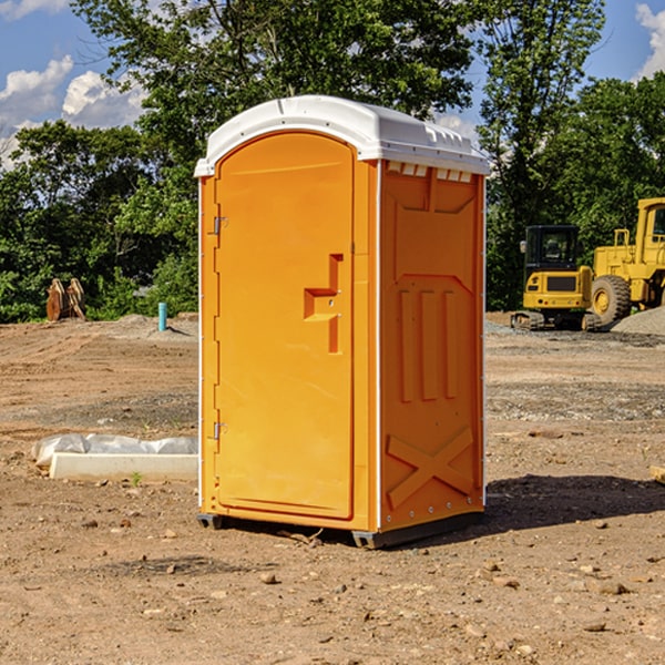 how often are the portable restrooms cleaned and serviced during a rental period in Kyle SD